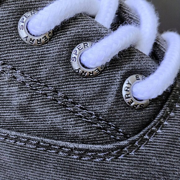 Sperry Men Top-Sider Striper CVO Sneaker in Cool Looking Salt-Washed Black/Grey - Picture 5 of 13
